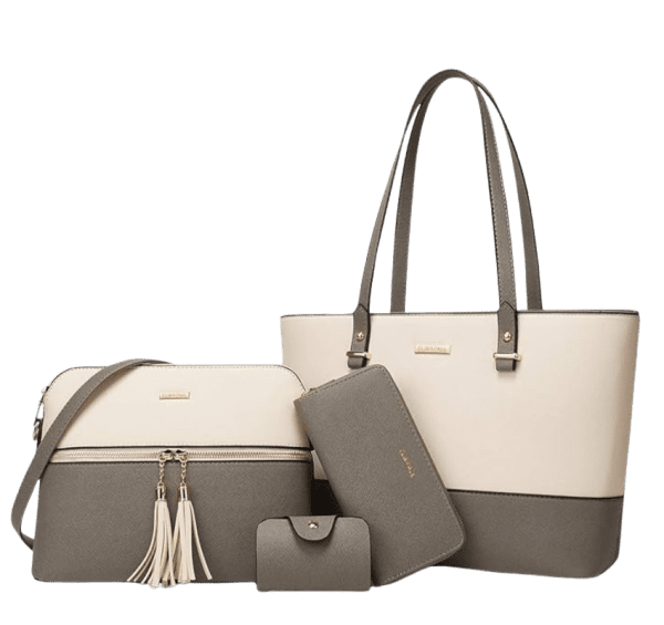 Women’s Fashion Handbag Wallet Tote Bag Set (4 Pcs)