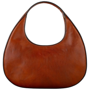 Time Resistance Leather Handbag - Purse for Women-Brown