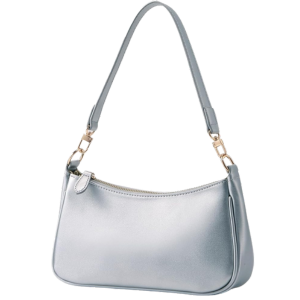 VODIU Clutch Shoulder Handbags with 2 Removable Straps- Silver